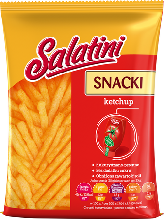 MAIS- UND WEIZENSNACKS KETCHUP-SALATINI 25G X 16 STÜCK.