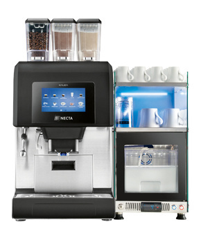 Necta Kalea Plus 2ES+IN+FM+RI, schwarz mit Heißwasserlanze