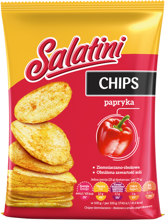 SALATINI CHIPS PAPRIKA 25G X 16 Stück